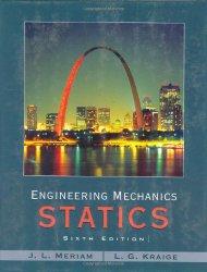 Book Cover: Engineering Mechanics - Statics: J. L. Meriam, L. G. Kraige